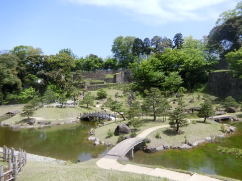 金沢 尾山神社 菊桜、玉泉院庭園 お抹茶