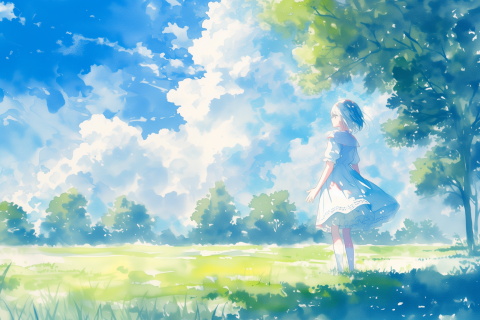 motosoft_kuroneko_anime_watercolor_sunny_day_blue_sky_some_tree_f0ce377b-a99a-4d35-9ee4-2c68770facfc.jpg